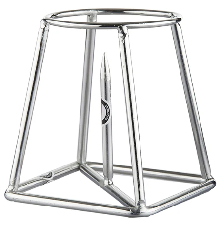 Embassy Stainless Steel Banana Plant Stand (10 cm x 10 cm x 13.3 cm, Silver, Set of 2)