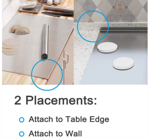 Emassy Stainless Steel Cutting Board | Steel Chopping Board | Cutting Board with Round Edge| Kitchen Counter Top | for Cutting Vegetables, Meat, Fish, Fruits
