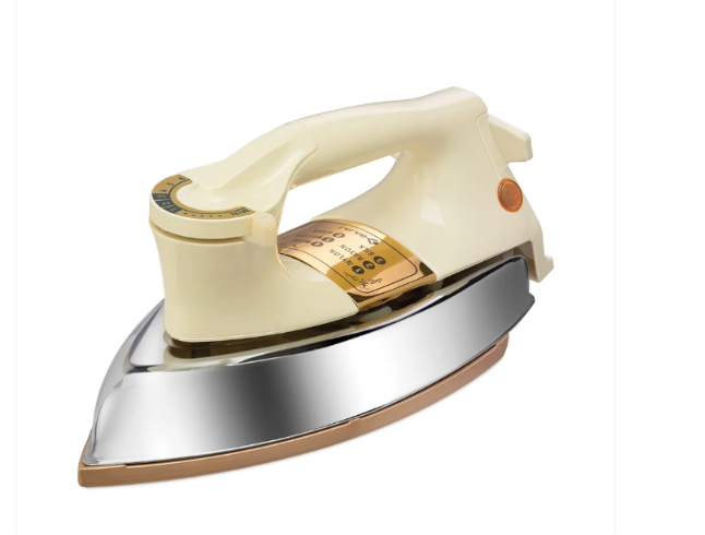 Bajaj DHX-9 1000W Dry Iron Heavy Weight German Coating, Ivory