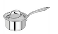 Bergner Argent Junior Chef Triply Stainless Steel 12 cm Saucepan with Stainless Steel Lid, 0.8 L Saucepan/Milkpan, Durable, Mirror Finish, Induction Base and Gas Ready, Silver,