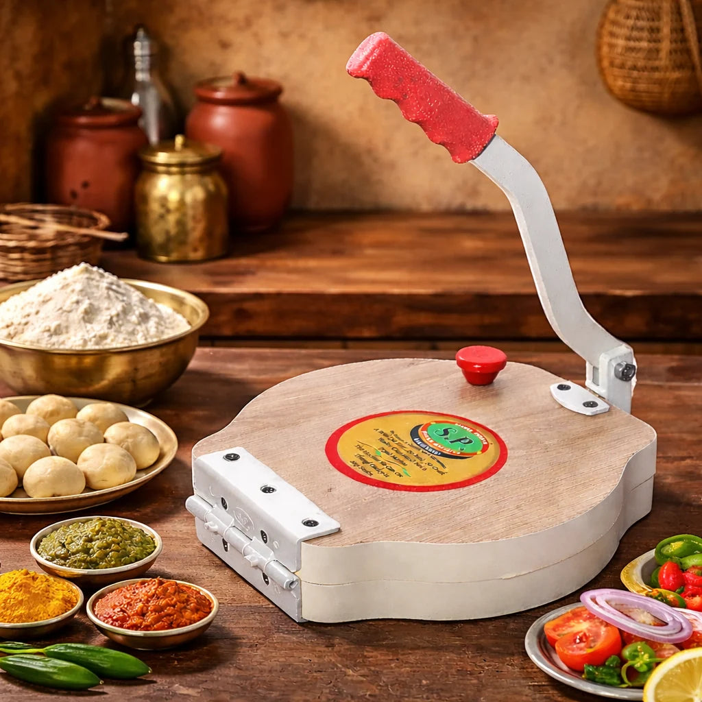 10 Inch Wooden Papad Press | Roti & Puri Maker